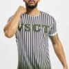 Herren T-Shirt Graded Coach Striped Logo In Weiß