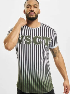 Herren T-Shirt Graded Coach Striped Logo In Weiß