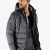 Herren Winterjacke Padded In Grau -Modisches Herrenbekleidungs Geschäft vsct clubwear winterjacke grau 707602