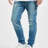 Wrangler Herren Straight Fit Jeans Destroyed In Blau -Modisches Herrenbekleidungs Geschäft wrangler straight fit jeans blau 821080